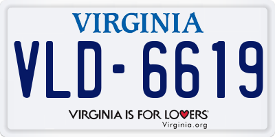 VA license plate VLD6619