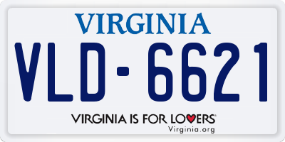 VA license plate VLD6621