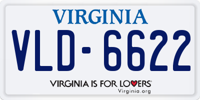 VA license plate VLD6622