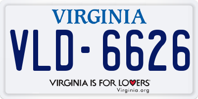 VA license plate VLD6626