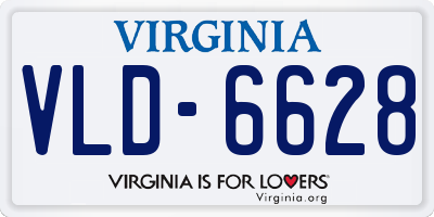 VA license plate VLD6628