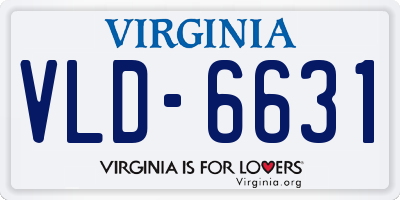 VA license plate VLD6631