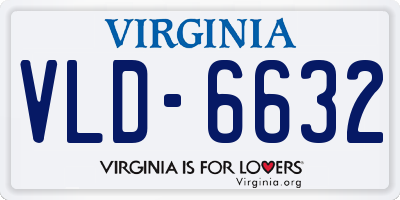 VA license plate VLD6632