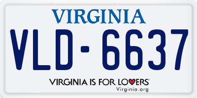 VA license plate VLD6637
