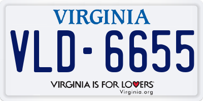 VA license plate VLD6655