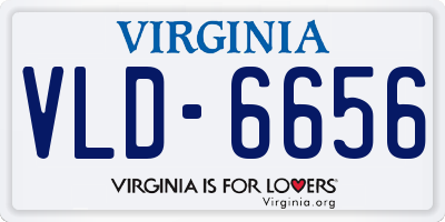 VA license plate VLD6656