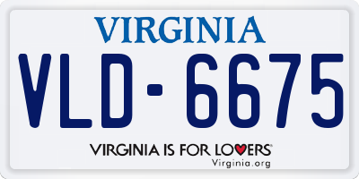 VA license plate VLD6675