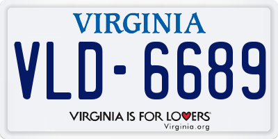 VA license plate VLD6689