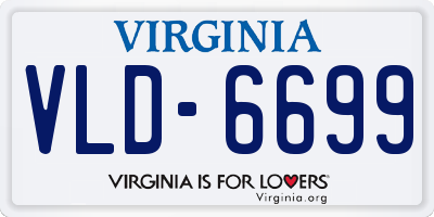 VA license plate VLD6699