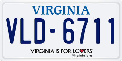 VA license plate VLD6711