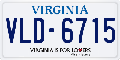 VA license plate VLD6715