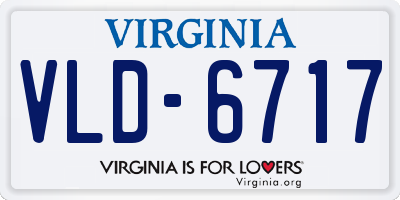 VA license plate VLD6717