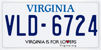 VA license plate VLD6724