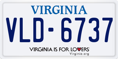 VA license plate VLD6737