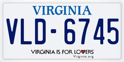 VA license plate VLD6745