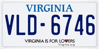 VA license plate VLD6746