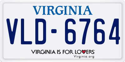 VA license plate VLD6764