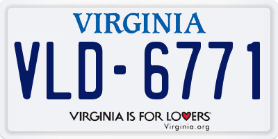 VA license plate VLD6771