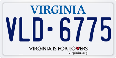 VA license plate VLD6775