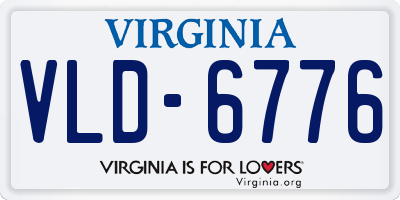 VA license plate VLD6776