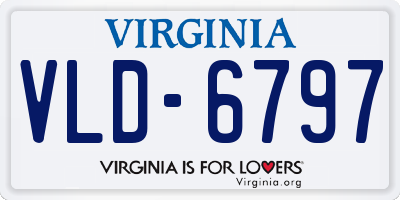 VA license plate VLD6797