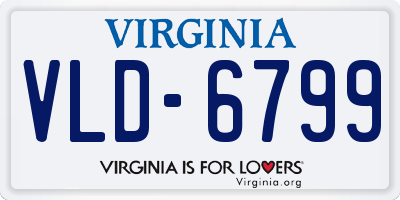 VA license plate VLD6799