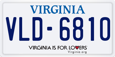 VA license plate VLD6810