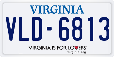 VA license plate VLD6813