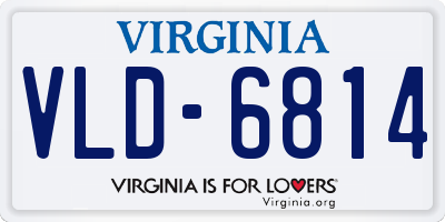 VA license plate VLD6814
