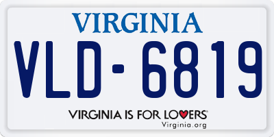 VA license plate VLD6819