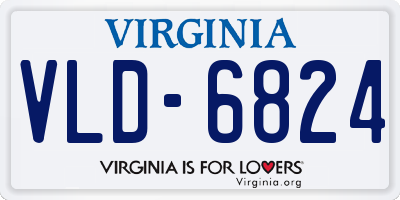 VA license plate VLD6824
