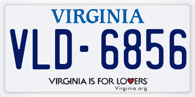 VA license plate VLD6856