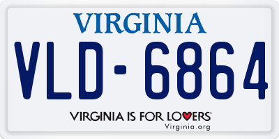 VA license plate VLD6864