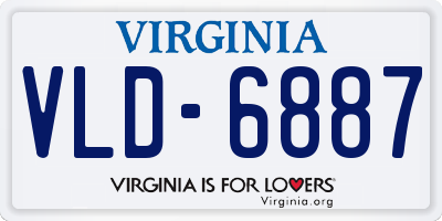 VA license plate VLD6887