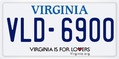 VA license plate VLD6900