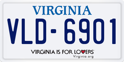 VA license plate VLD6901