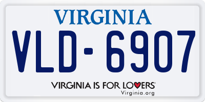 VA license plate VLD6907