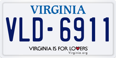VA license plate VLD6911