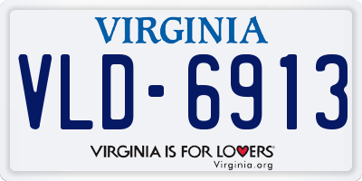 VA license plate VLD6913
