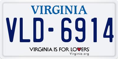VA license plate VLD6914