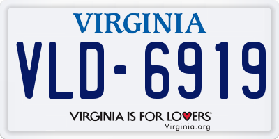 VA license plate VLD6919