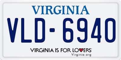 VA license plate VLD6940