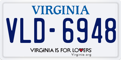 VA license plate VLD6948