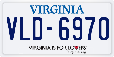 VA license plate VLD6970