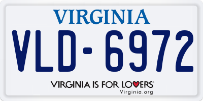 VA license plate VLD6972