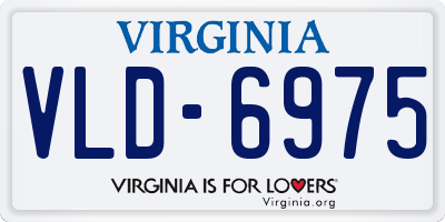 VA license plate VLD6975