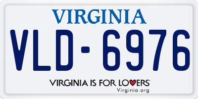 VA license plate VLD6976