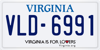 VA license plate VLD6991