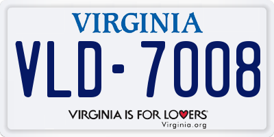 VA license plate VLD7008
