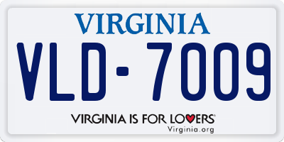 VA license plate VLD7009